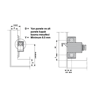 DUOMATIC Bas-aç mekanizması tek kapak