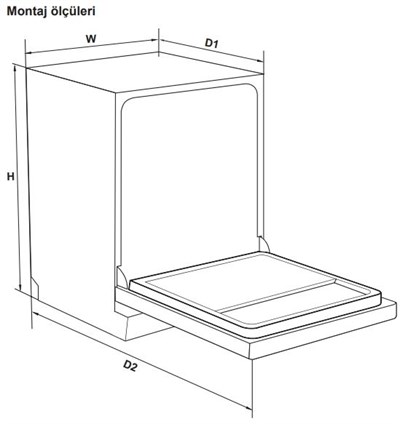 Hafele Eternal Solo Bulaşık Makinesi 60 cm İnox