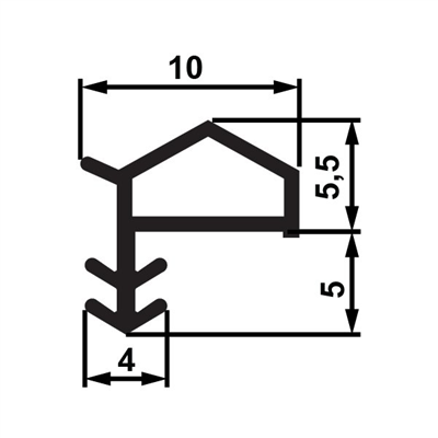 F02 Fitil y.b. çatı kulaklı, beyaz,10 mm
