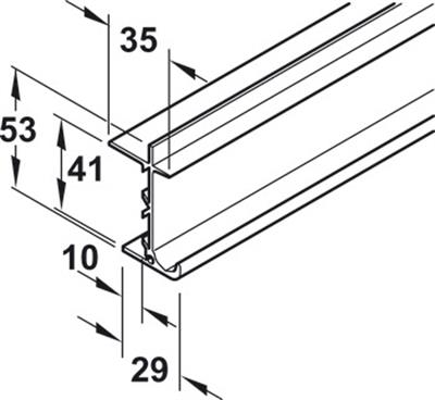 Slido F-Fold62 40/70A Üst ray 5m