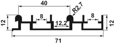 PRIME 90 II Üst ray 2.5m eloksal
