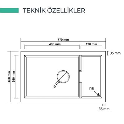 P017 PATARA G.EVİYE 770*460MM