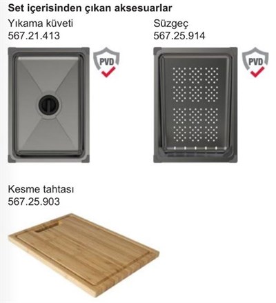 FOUNTAIN Eviye ve aksesuar seti,titanyum