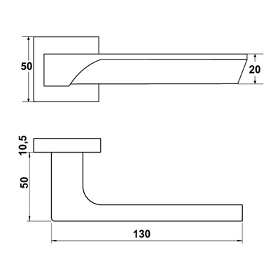 ISTANBUL Kol seti (wc) parlak krom