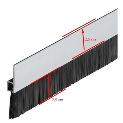 Kapı altı fırçası yüzeye monte 1000mm