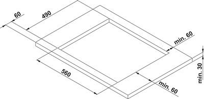 Hafele Luce Gazlı Ocak 65 cm 4G Siyah Cam