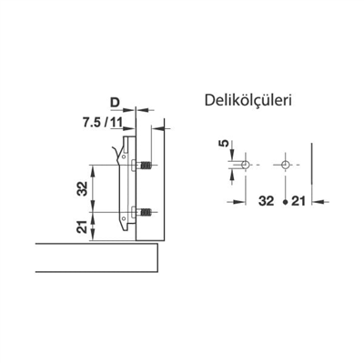 M510 I Taban euro vid. klipsli 3mm