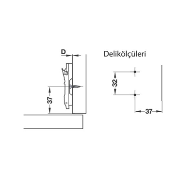 M510 Taban klipsli vid. eksantrik  3mm
