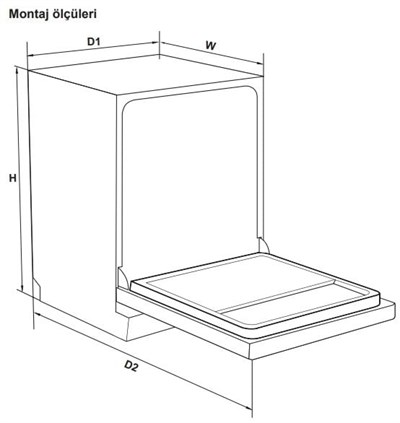 Hafele Maxima Solo Bulaşık Makinesi 60 cm İnox