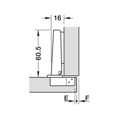 METALLA 50 Tas menteşe, sürerek ydb 48/6
