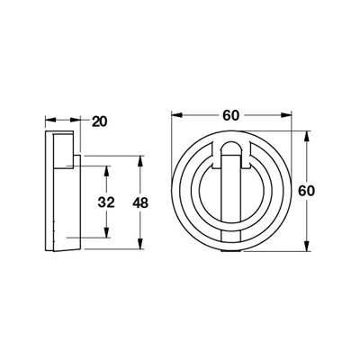 NORGE Sarkaç kulp mat siyah 32mm