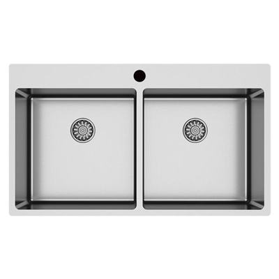 NOVARA14 Eviye,870x505mm,pas.çel.fırçalı
