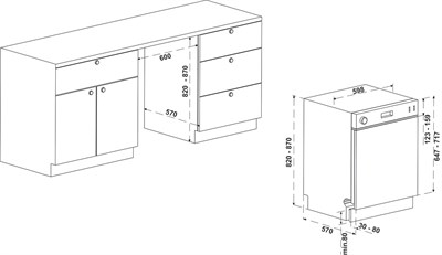 Hafele Orion Yarı Ankastre Bulaşık Makinesi 60 cm