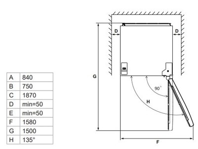 Hafele Orion Solo Üst Dondurmalı Buzdolabı 84 cm İnox