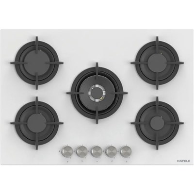 Hafele Orion Gazlı Ocak 75 cm 4G1W Beyaz Cam