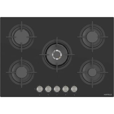 Hafele Orion Gazlı Ocak 75 cm 4G1W Siyah Cam