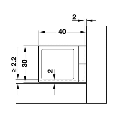 OTHO Cam kapak mnt. krom cam/ahşap 170º