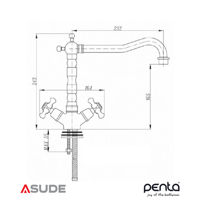 Penta 2544 History Antik Banyo & Duş Sistemi