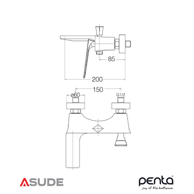 Penta 4654W Viola White Chrome Banyo Bataryası