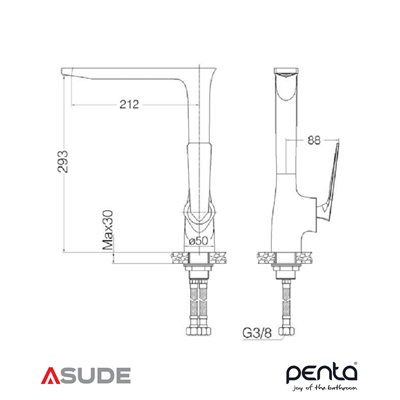 Penta 4655W Viola White Chrome Evye Bataryası