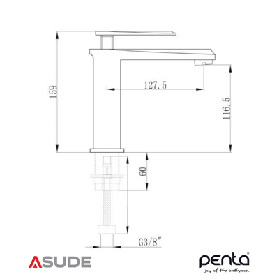 Penta 5351MB Capella Mat Bronz Lavabo Bataryası