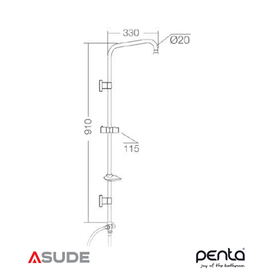 Penta 6978G Duş Sistemi (Gold)