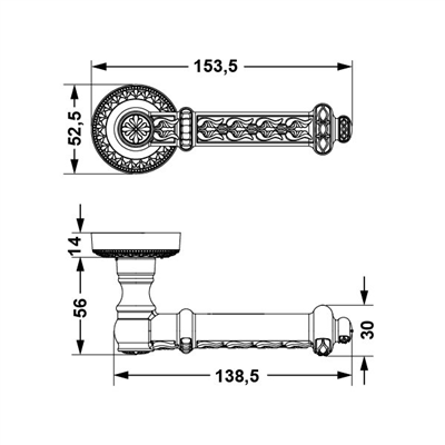 PONTE Kol seti (oda) antik bronz
