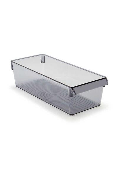 Primanova K Kapaklı Düzenleyici Raf PS 360x150x100 mm Şeffaf Siyah