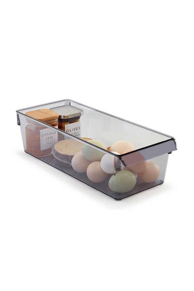 Primanova K Kapaklı Düzenleyici Raf PS 360x150x100 mm Şeffaf Siyah