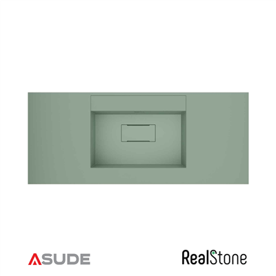 Realstone Flatstone Etajerli Granit Lavabo 100x50 cm Mint Yeşil