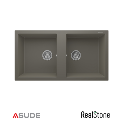 REALSTONE P019 NEMRUT ÇİFT GÖZ G.EVİYE 970*520MM GRİ