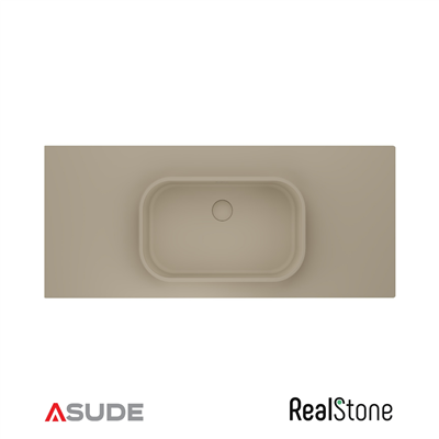REALSTONE PURE ETAJERLİ GRANİT LAVABO 70*50CM KREM