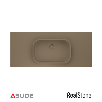 REALSTONE PURE ETAJERLİ GRANİT LAVABO 70*50CM PUDRA