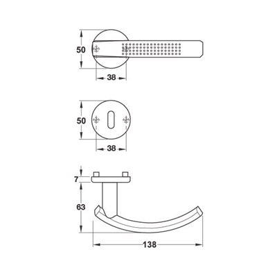 SERENA Kol seti (wc) p.çelik mat