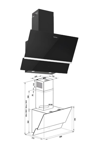 Hafele Üçlü Ankastre Set Luce Siyah Set 5