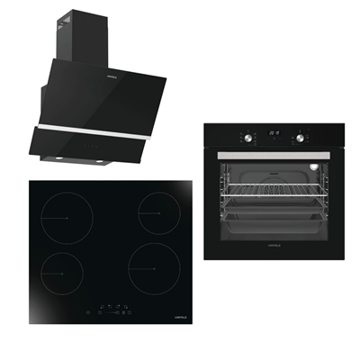 Hafele Üçlü Ankastre Set Siyah Set 6