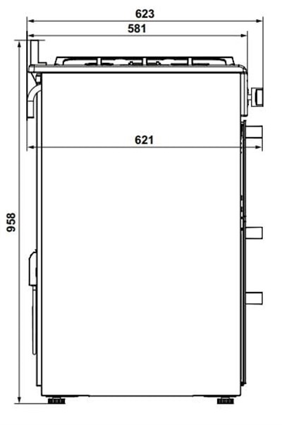 Hafele SIRIUS Kuzineli Fırın 100 cm Siyah
