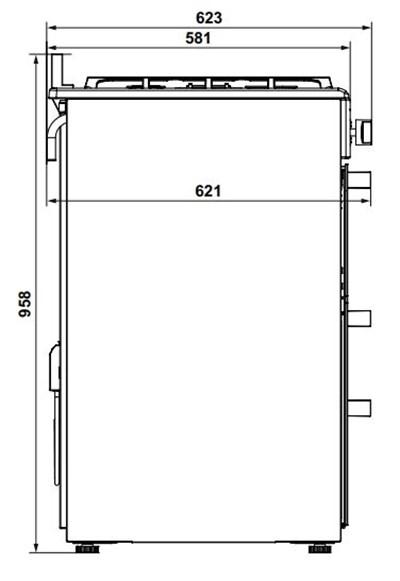 Hafele SIRIUS Kuzineli Fırın 100 cm Krem
