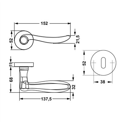 TROY Kol seti (wc) mat siyah