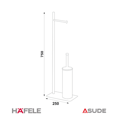 VENERE Ayaklı t.kağıtlığı ve fırça, m.si