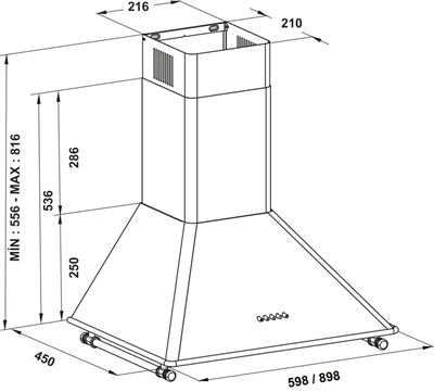 Hafele Vintage Klasik Davlumbaz 90 cm Antrasit