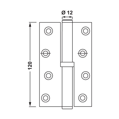 Yaprak ment.bin.a.bronz çelik 120mm sag