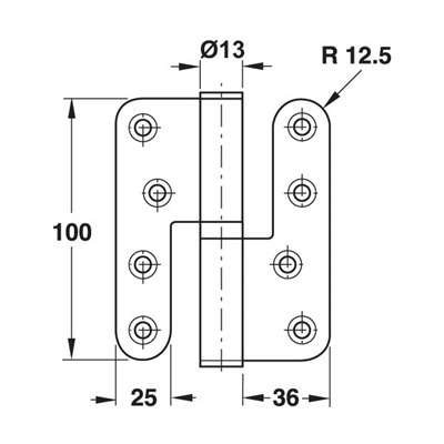 Yaprak ment.çık.m.nikel çelik 100mm sol