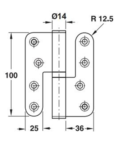 Yaprak ment.çık.p.ç.304 mat 100mm sağ