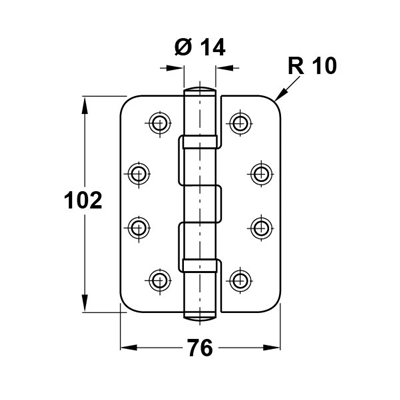 Yaprak ment.p.çel.201 mat 102x76x3mm