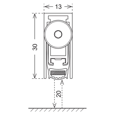 ZONE 60 Kapı altı giyotin yan.day. 730mm