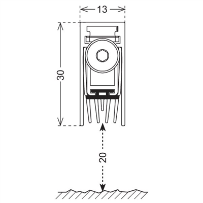 ZONE FILLER Kapı altı giyotin 730mm