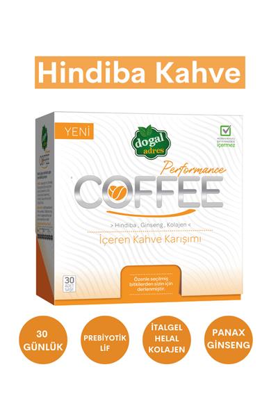 Coffee - Diyete Destek Hindiba - Kolajen ve Ginseng ilaveli 30 adet 3 gr şase