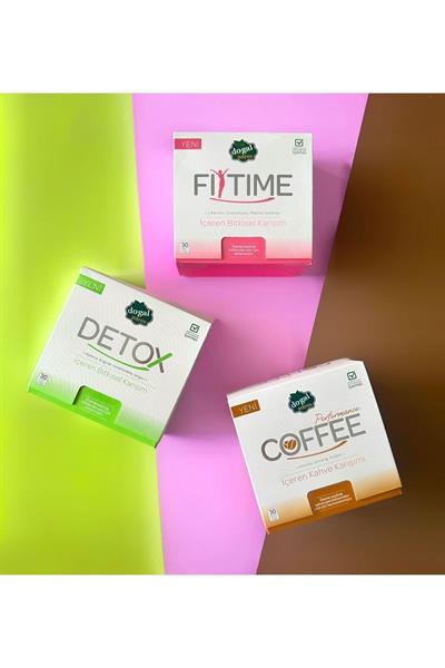 Detox & Fit Time & Hindiba Kahve 1 Aylık Set