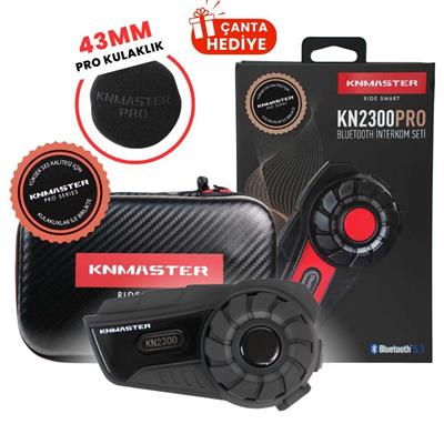 Knmaster KN2300PRO Knmaster KN2300PRO Motosiklet Kask İnterkom Bluetooth Intercom Kulaklık Seti SİYAH